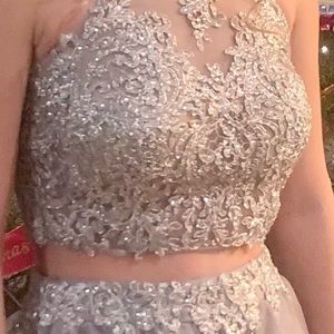 Silver homecoming dress